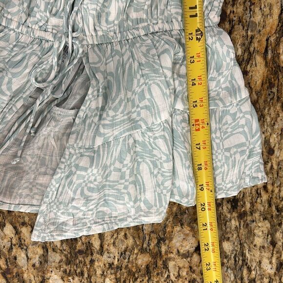 American Eagle Outfitters Printed Tie-Front Cami In Light Blue Size S - Picture 11 of 11